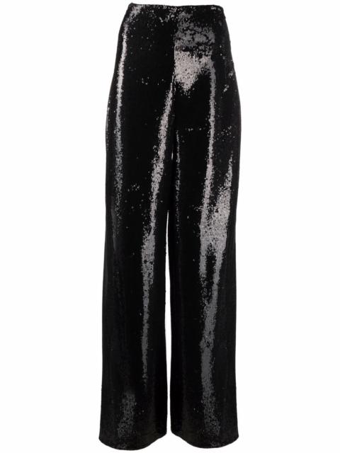 embellished wide-leg trousers