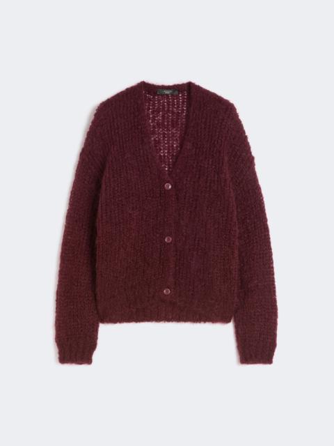 Mohair cardigan - BORDEAUX