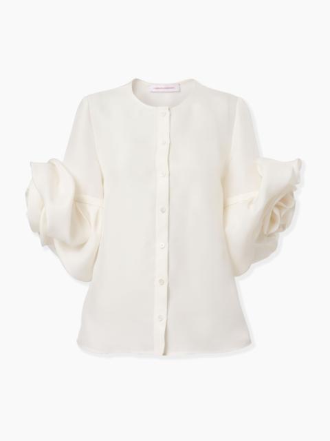 Gazar Blouse with Rosettes