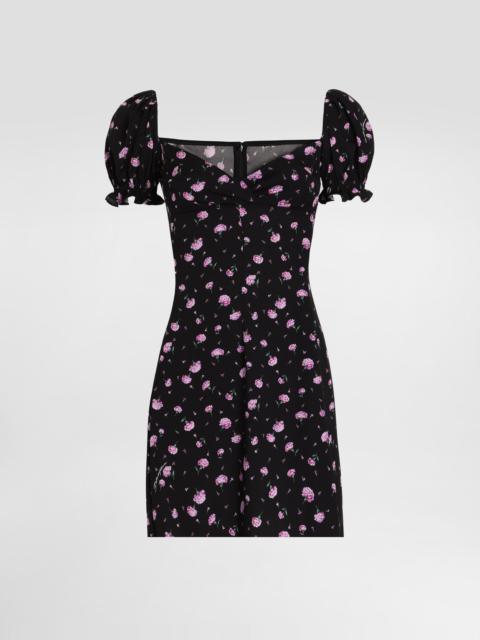 Carnations-print dress