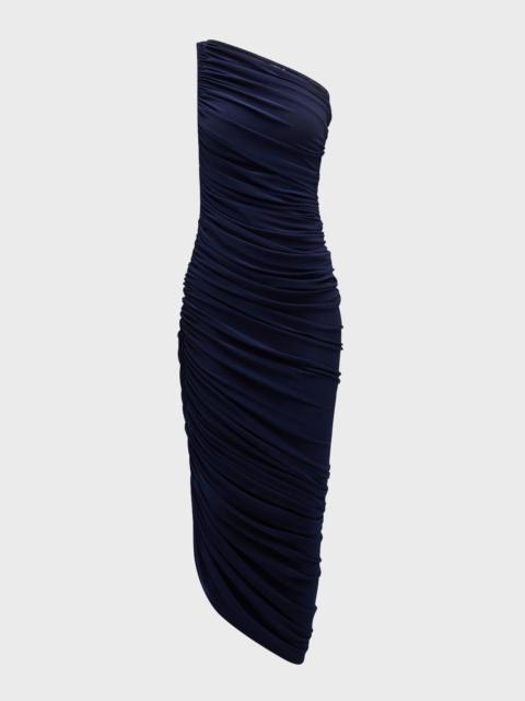 Diana Shirred One-Shoulder Gown