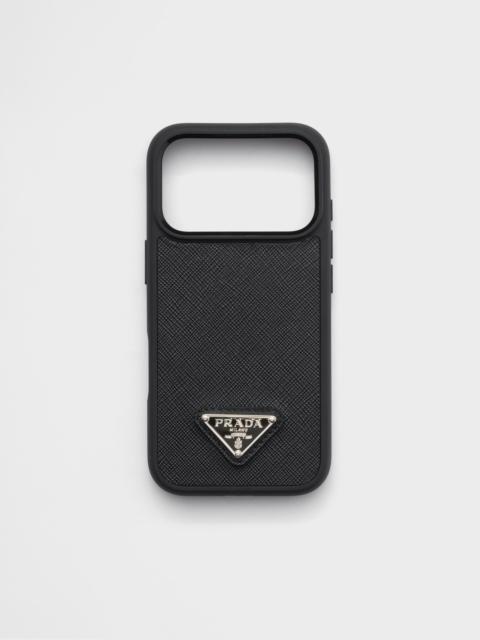Saffiano leather case for iPhone 17 Pro