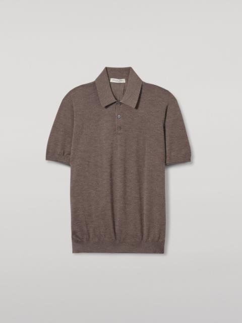 Fin Brown Superfine Cashmere Polo Shirt