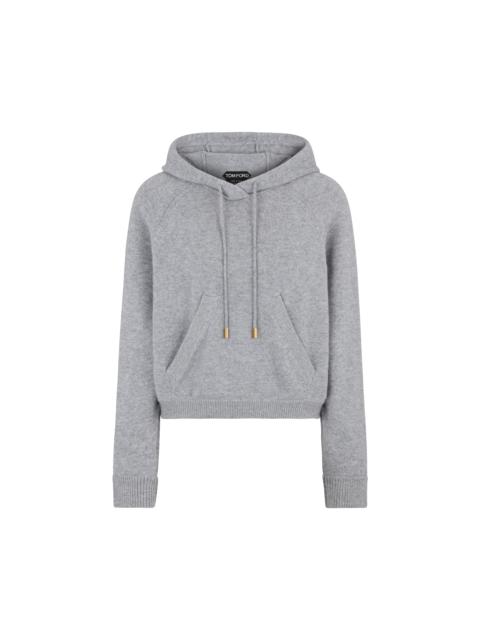 SOFT CASHMERE KNIT HOODED TOP