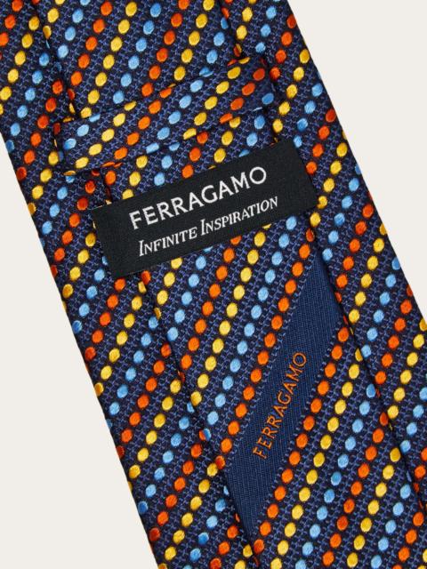 Dots jacquard tie