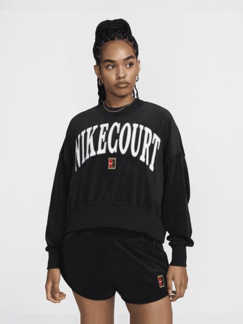 NikeCourt Heritage Women's Over-Oversized Crew-Neck Graphic Tennis Sweatshirt
