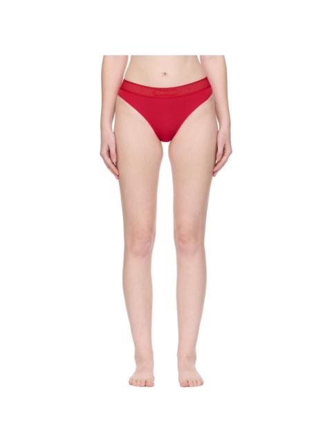 Red Signature Thong