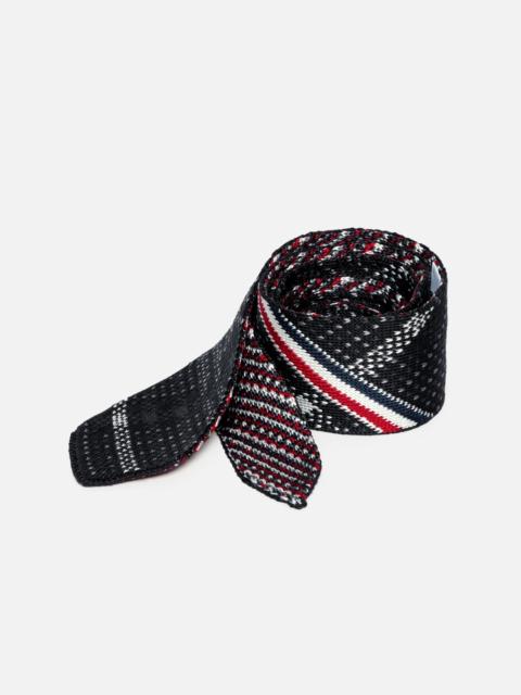 PLAID CHECK JACQUARD SILK KNIT TIE