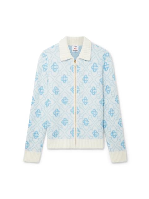 Monogram Mohair Zip Jumper | Casablanca Paris