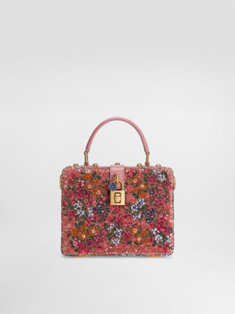 Dolce Box sequin embroidery handbag
