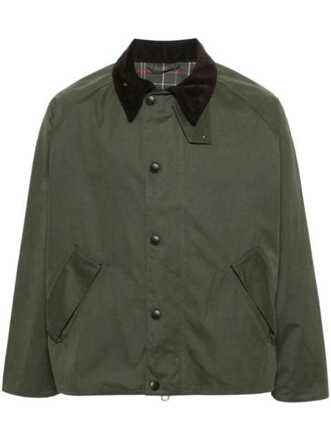 Transporter contrasting-collar jacket