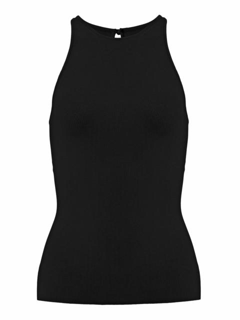 Signature Silk-Cotton Tank Top black