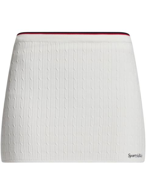 Serif Logo-embroidered mini skirt