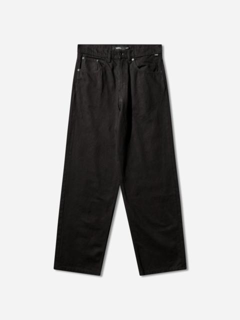 Men's Check-5 Baggy Denim Pants Black