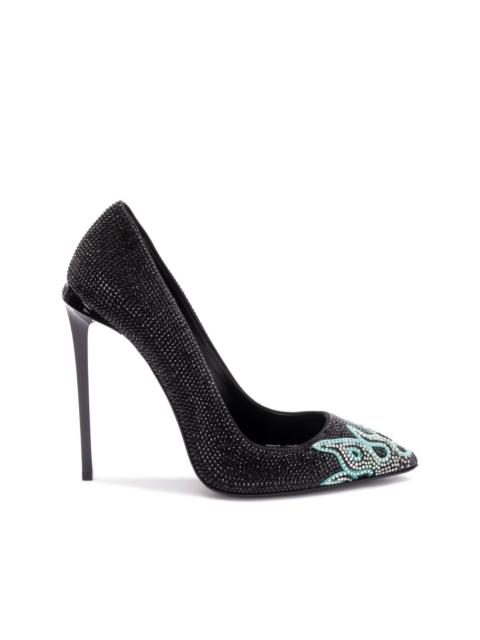 120mm flame-embellished pumps