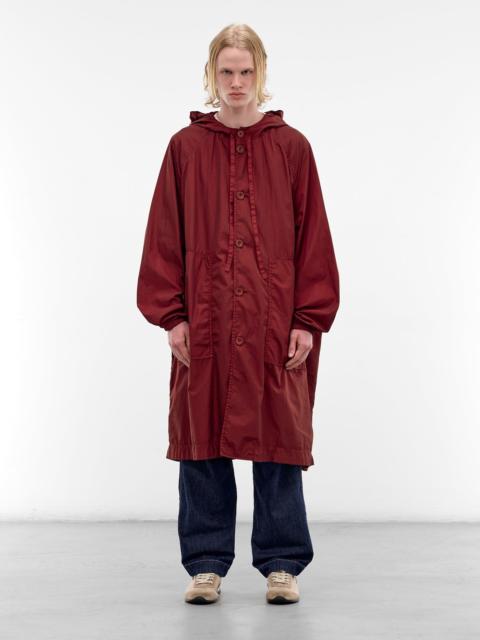 Red Oversized Nylon Liege Parka