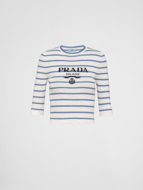 Superfine wool crew-neck sweater