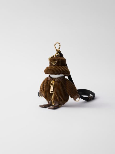 Soft Robot corduroy bag charm