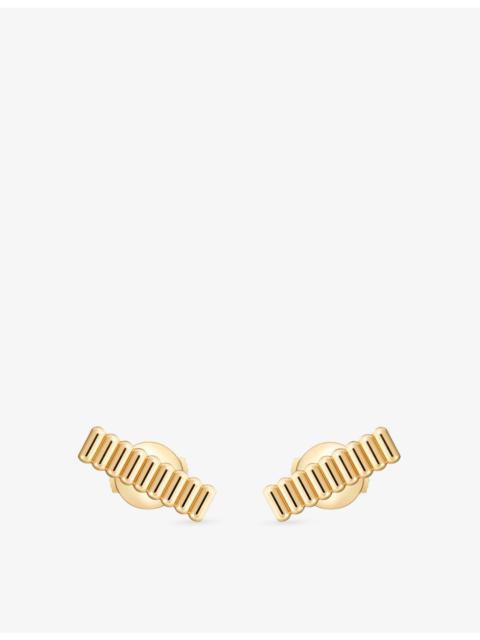 Quatre Grosgrain 18ct Yellow-Gold Stud Earrings
