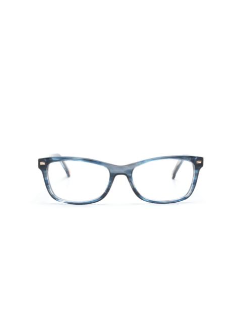 rectangle-frame clear-lenses glasses