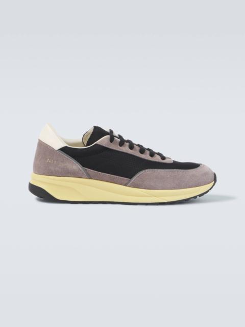 Track Classic suede-trimmed sneakers