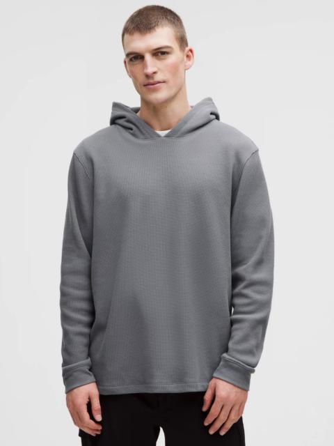 Cotton-Blend Waffle Knit Hoodie