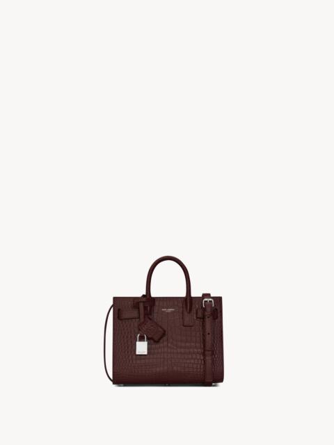 SAC DE JOUR IN CROCODILE EMBOSSED LEATHER - NANO