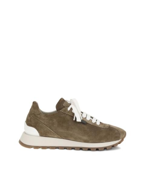 lace-up panelling sneakers