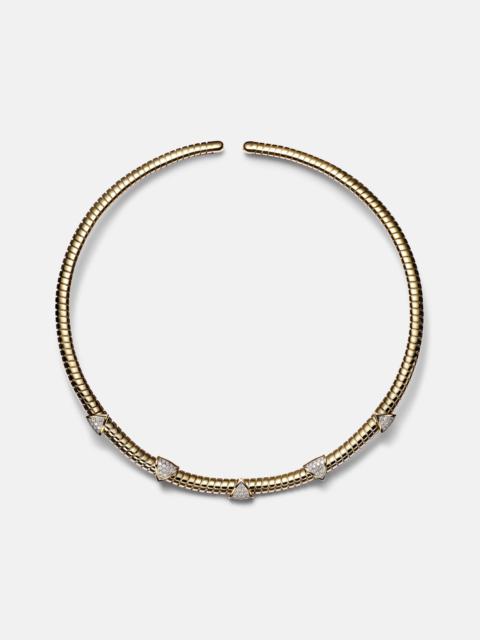 Trisolina 18kt gold necklace with diamonds