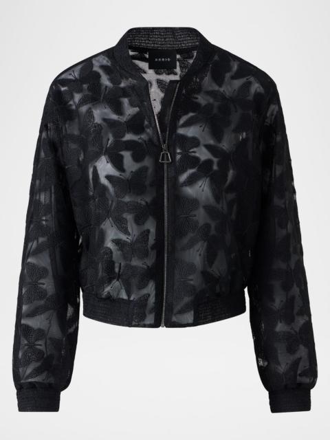 Exclusive Butterfly Embroidered Bomber Jacket