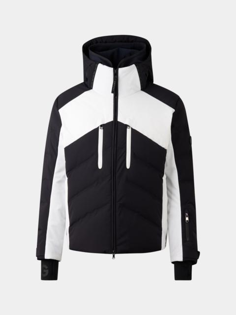 Jervis down ski jacket in Black/white