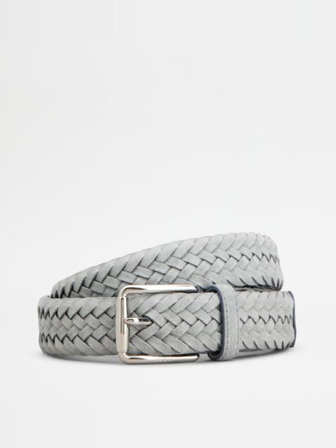 BELT IN SUEDE - GREY