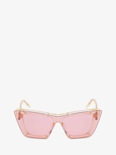 Studs Structure Cat-eye Sunglasses in Yellow