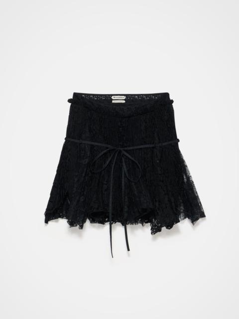 WOMENS MINI CURTAIN SKIRT IN BLACK