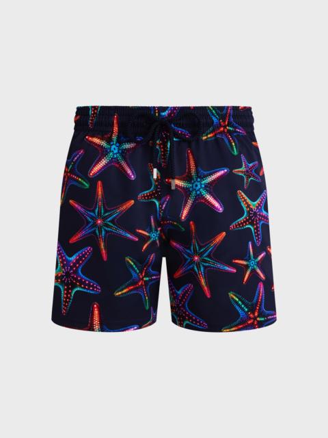 Men Stretch Short Swim Shorts Disco Stars