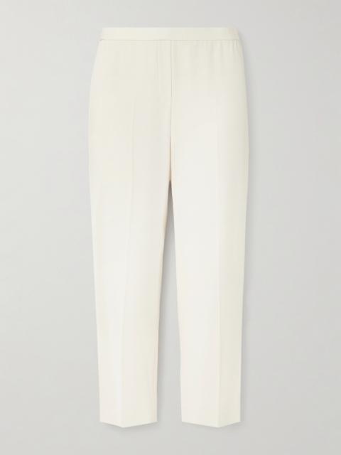 Treeca Cropped Plissé-crepe Straight-leg Pants
