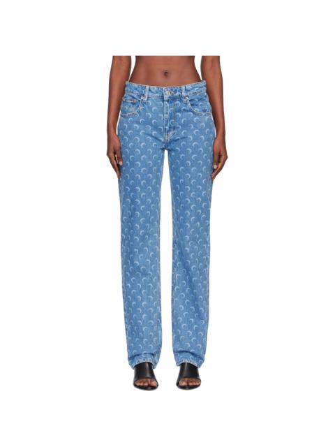 Blue Moon Laser Denim Straight Jeans