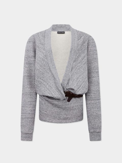 DEEP CUT JERSEY DRESS