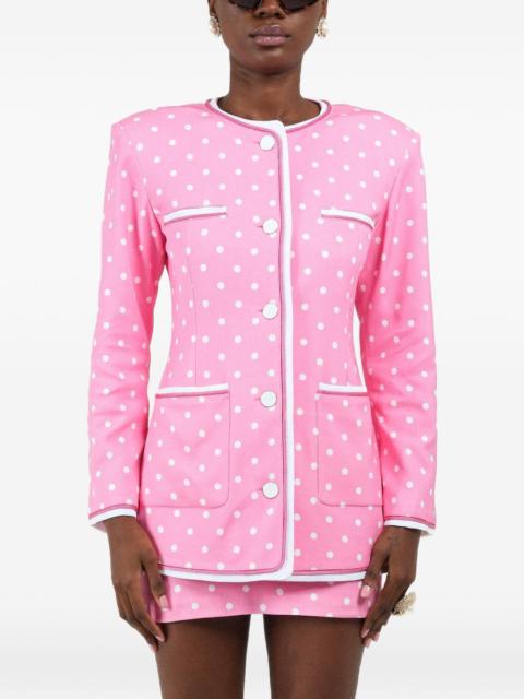 polka-dots pockets jacket