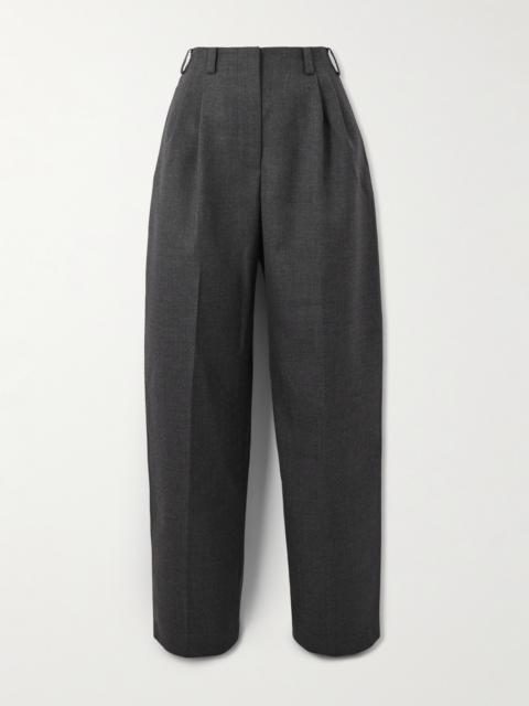 Pleated Wool Tapered Pants