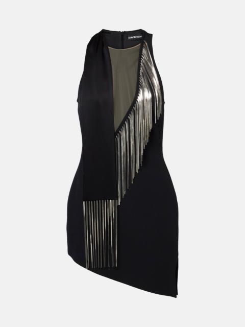 Metal-trimmed midi dress