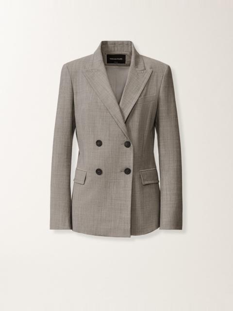 Double-breasted jacket in fresh bi-stretch wool