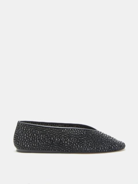 Luna Slipper / Black Mesh Crystal