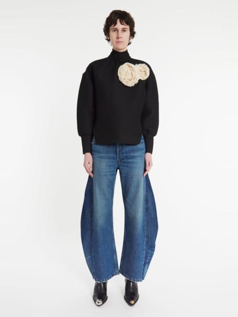 RECYCLED JEANS WITH SIDE INSERTS BLUE