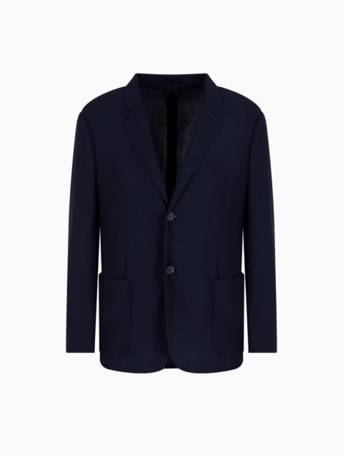 WOOL CRÊPE SINGLE-BREASTED JACKET