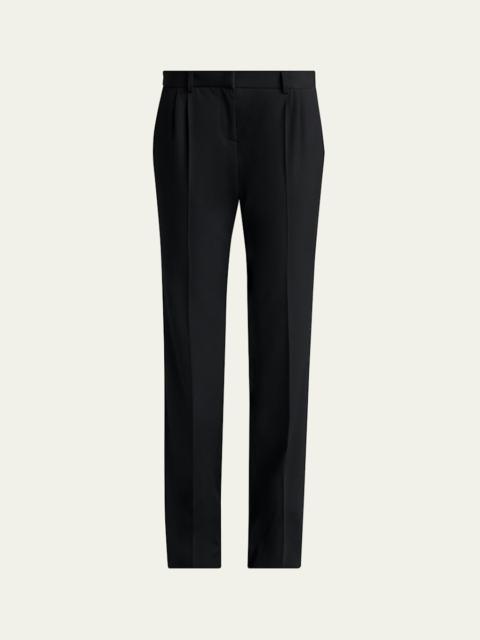 Low-Rise Slim-Leg Tailored Pants