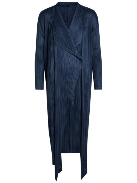 Pleats Please Issey Miyake Pleated Woven Coat