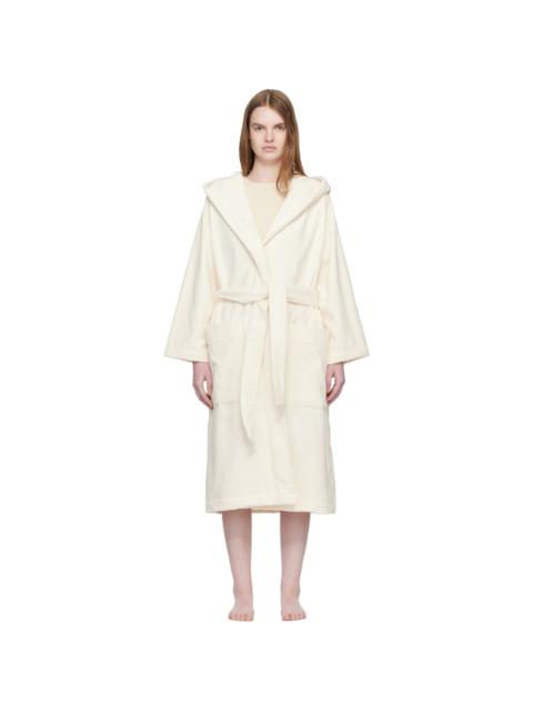 Off-White Terry Hooded Bathrobe