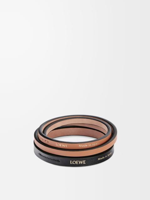 Double bangle set in classic calfskin
