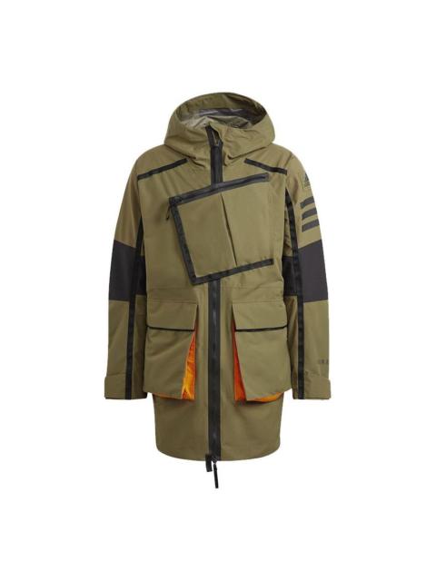 adidas Xploric RAIN.RDY Parka 'Olive Green Black' GQ2399